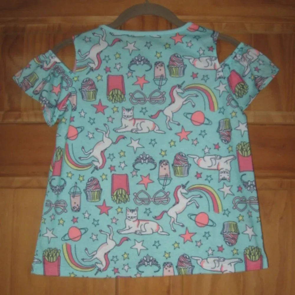 5/$20 Girls Carter's Cold Shoulder Pajama Top